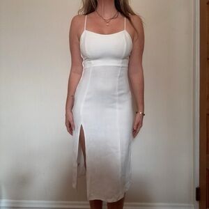 White Linen Dress